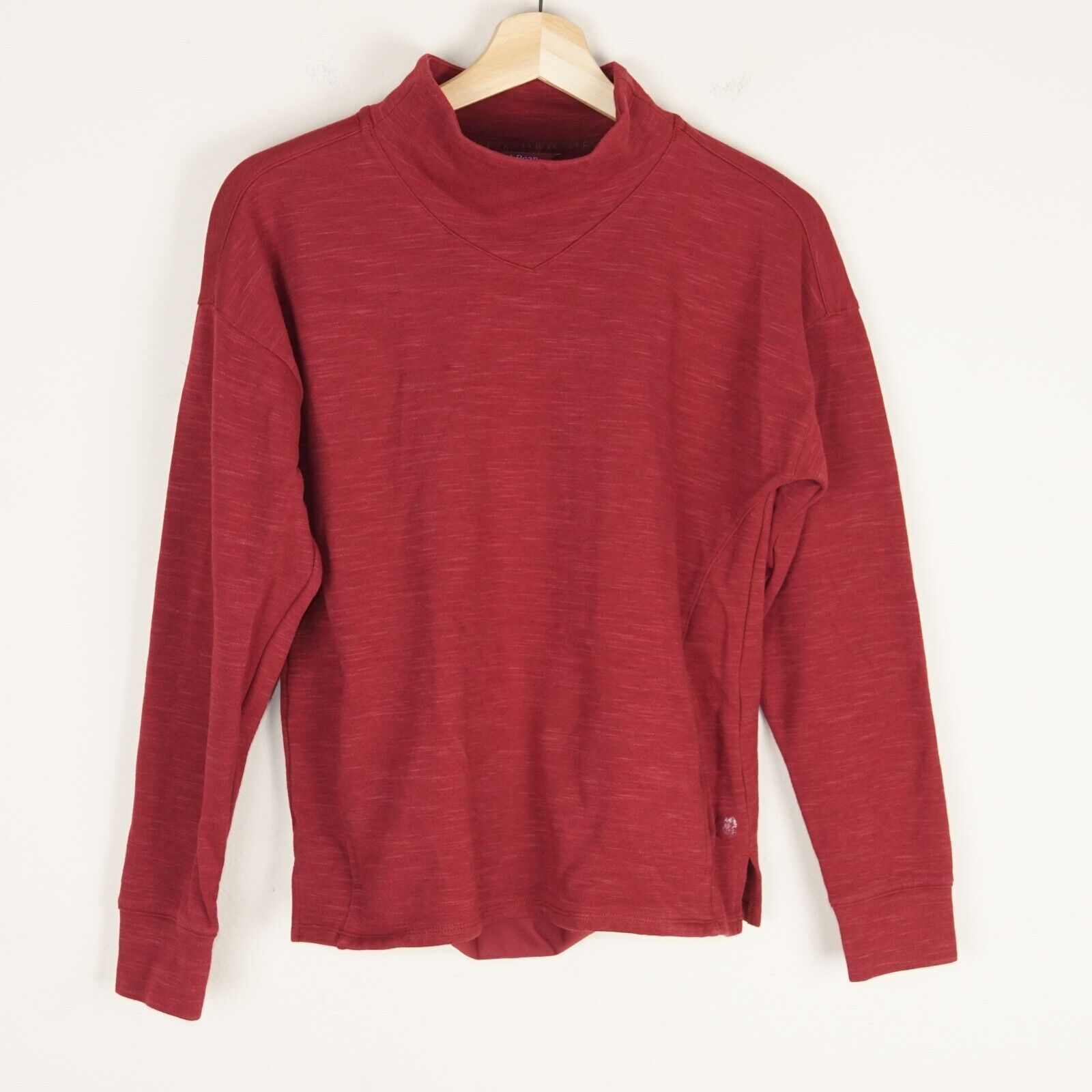 Ll Bean Explorer Funnelneck Red Wine Sweatshirt Womens Sz M